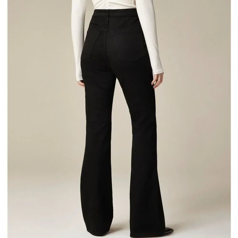 J.Crew 2003 Bootcut Jeans WMNS 25 Black High Rise Super Stretch Zip Fly 5-Pocket